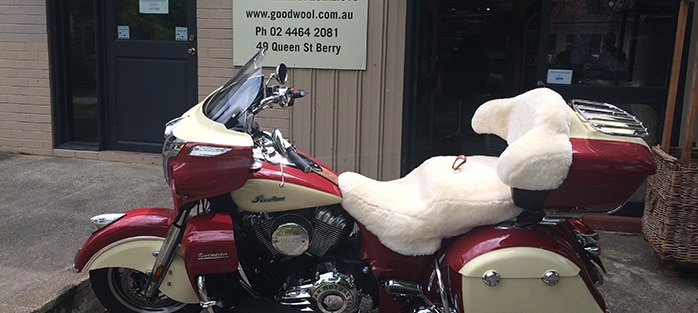 Good Wool Berry South Coast Nsw - Sheepskin Seat Covers For Indian Motorcycles